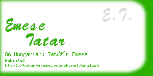 emese tatar business card